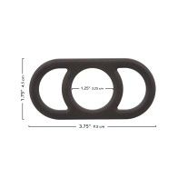 Alpha Liquid Silicone Cock Ring Black