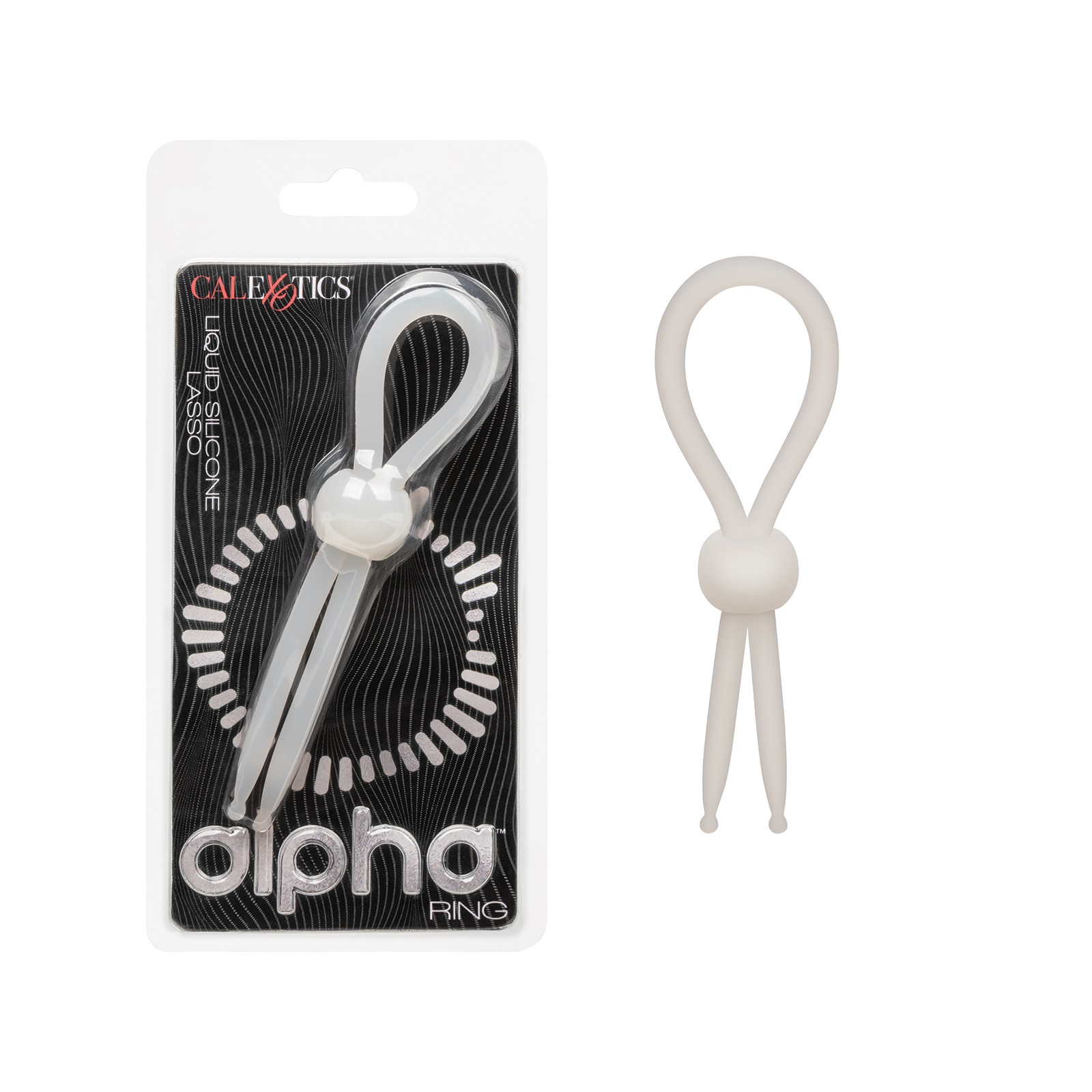 Alpha Liquid Silicone Lasso Cock Ring - Natural