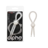 Alpha Liquid Silicone Lasso Cock Ring - Natural