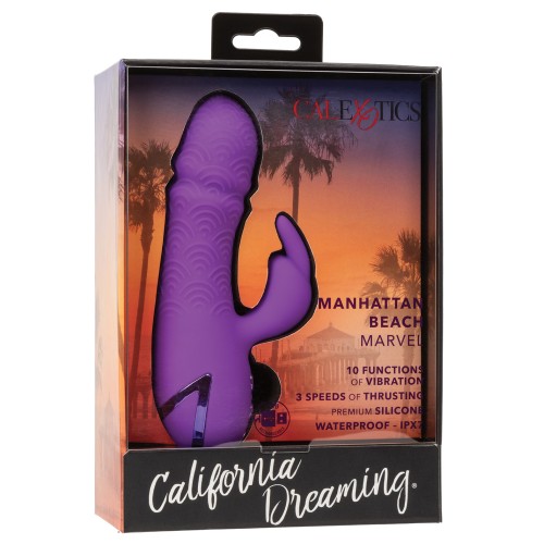 California Dreaming Manhattan Beach Marvel Dual Stimulator Vibe - Purple