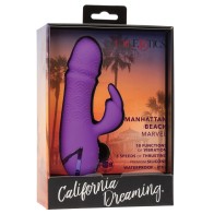 Vibrador Dual Estimulador Manhattan Beach de California Dreaming - Púrpura