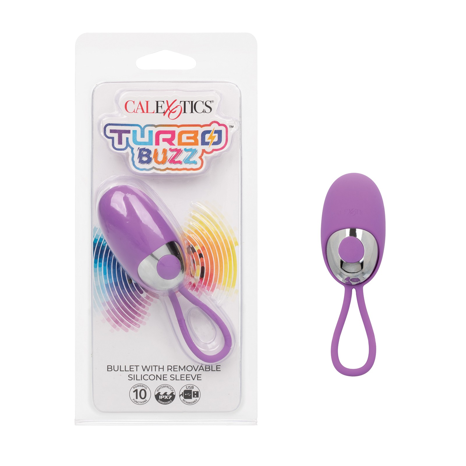 Turbo Buzz Bullet Stimulator with Sleeve Purple