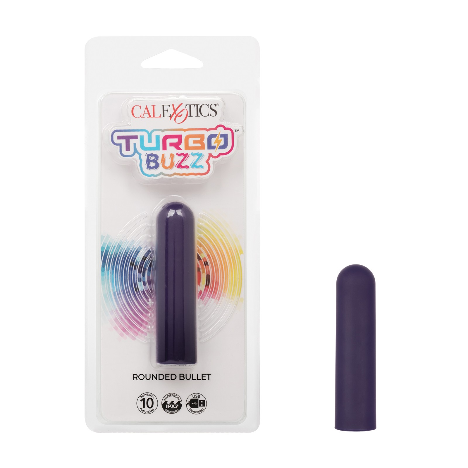 Turbo Buzz Rounded Bullet Vibrator - Purple