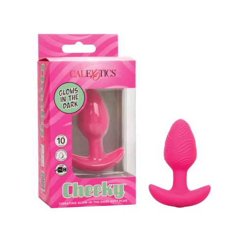 Cheeky Glow In The Dark Butt Plug Pink