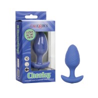 Plug Anal Vibrante Cheeky Brilla en la Oscuridad - Grande Azul