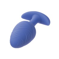 Cheeky Glow in the Dark Butt Plug Large Blue