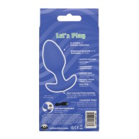 Cheeky Glow in the Dark Butt Plug Large Blue