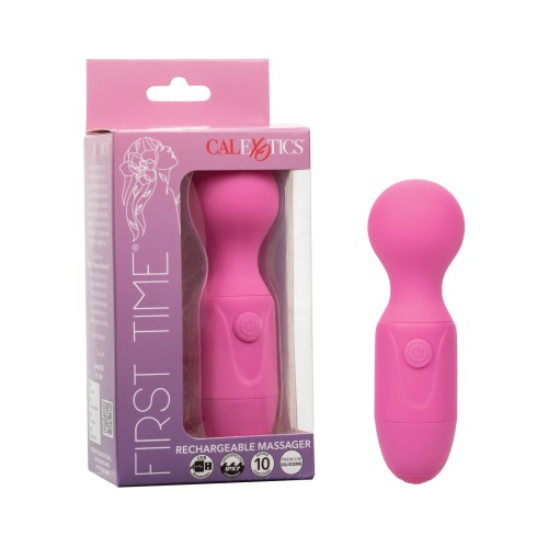 Masajeador Vibrador Recargable First Time Rosa