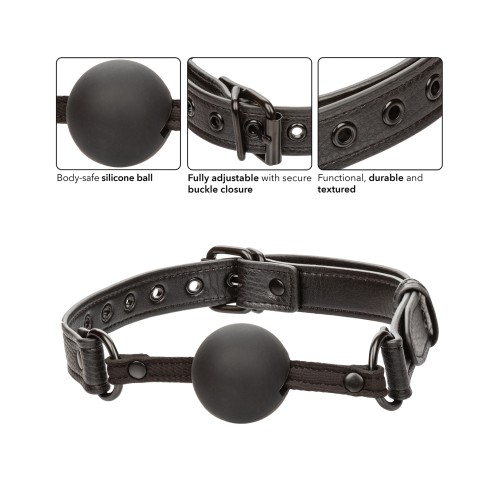 Nocturnal Collection Silicone Ball Gag - Black