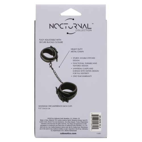 Nocturnal Collection Adjustable Wrist Cuffs Black