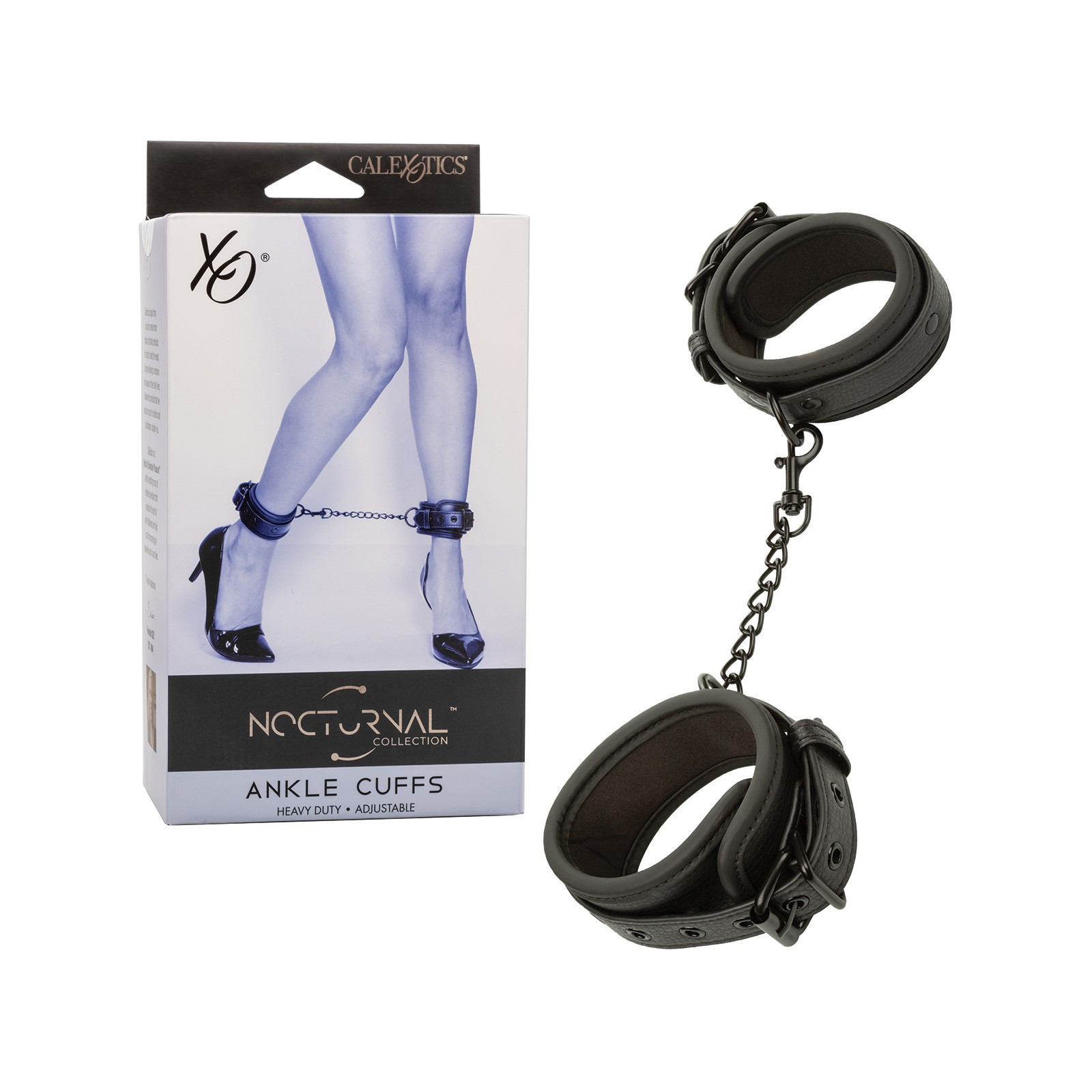 Nocturnal Collection Adjustable Ankle Cuffs - Black