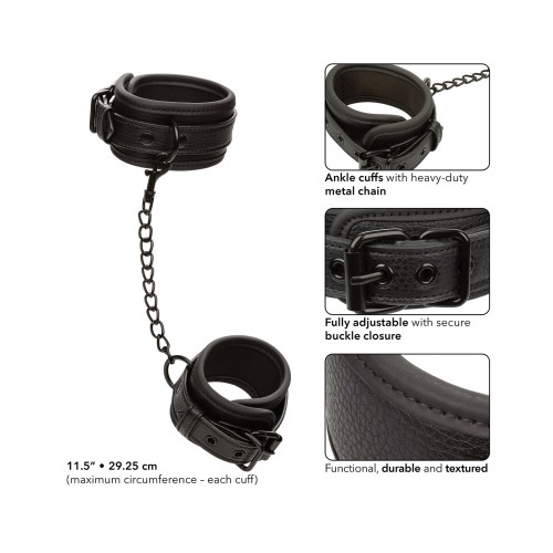 Nocturnal Collection Adjustable Ankle Cuffs - Black