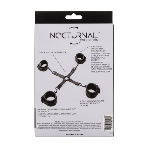 Nocturnal Collection Adjustable Hog Tie - Black