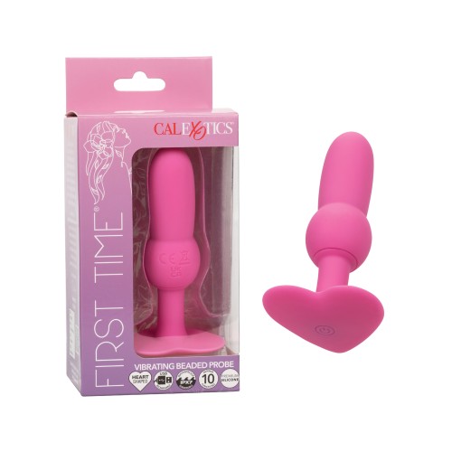 Probe Anal Vibrante Beaded - Rosa