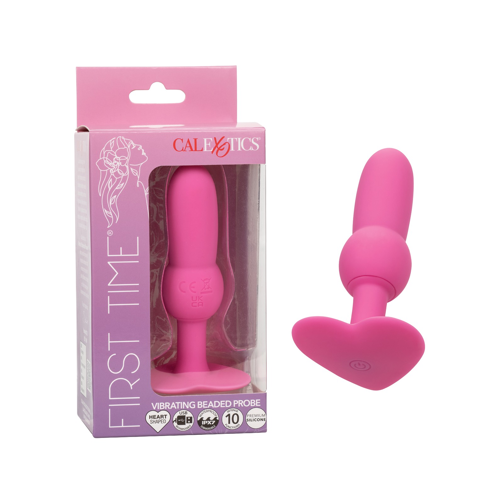 Probe Anal Vibrante Beaded - Rosa