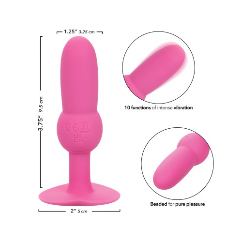 First Time Vibrating Beaded Anal Probe - Pink