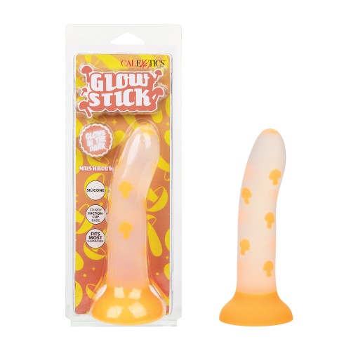 Dildo Glow Stick Mushroom Naranja Brilla en la Oscuridad Divertido