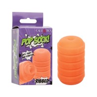 Pop Sock Ribbed Masturbator Orange