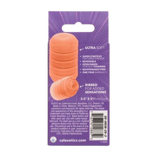 Pop Sock Ribbed Masturbator Orange