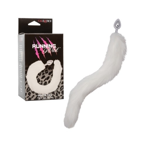 Running Wild White Tail Metallic Anal Probe