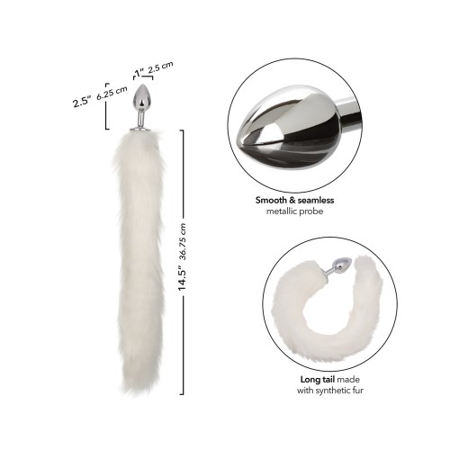 Running Wild White Tail Metallic Anal Probe