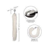 Running Wild White Tail Metallic Anal Probe