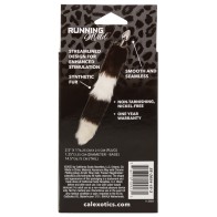 Running Wild Black & White Tail Metallic Anal Probe