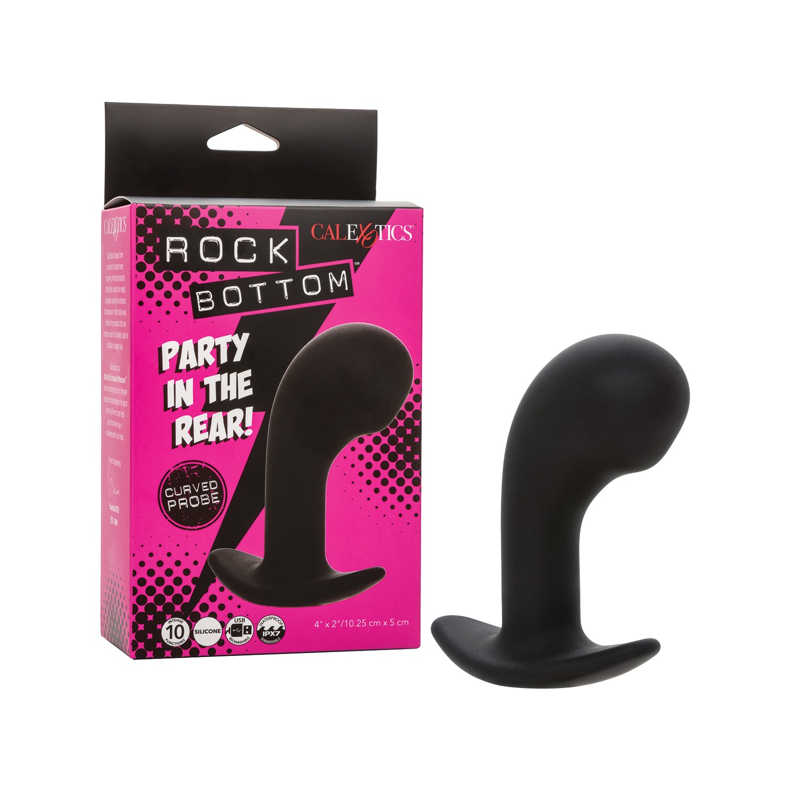 Rock Bottom Curved Prostate Probe Black