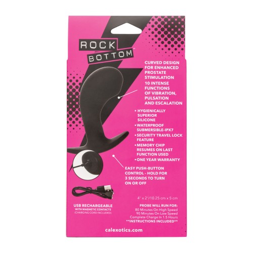 Rock Bottom Curved Prostate Probe Black