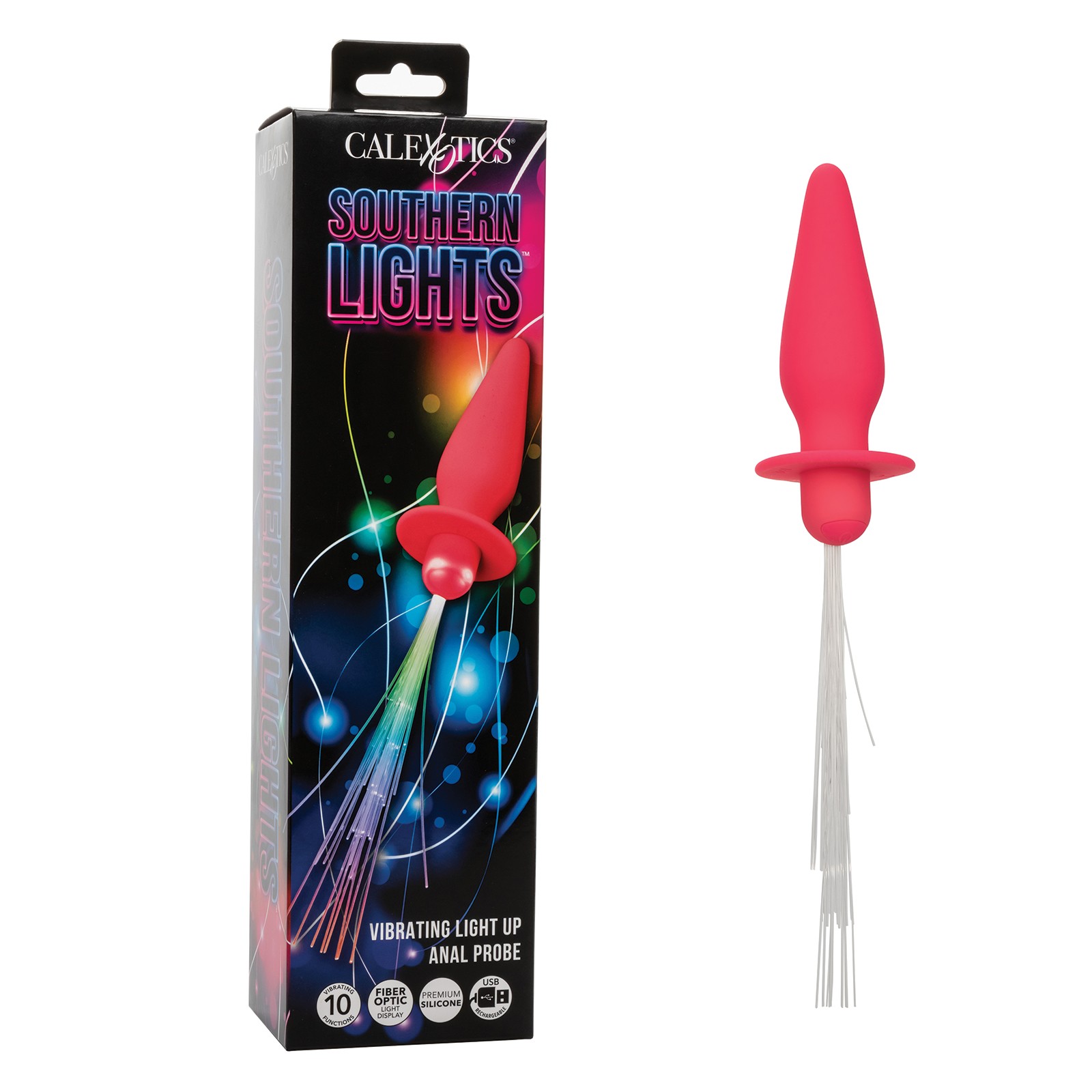 Southern Lights Vibrating Light Up Anal Probe Pink