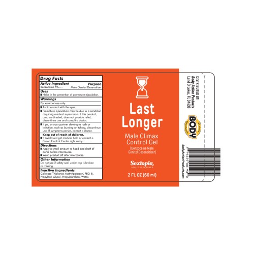 Last Longer Male Climax Control Gel 2 oz