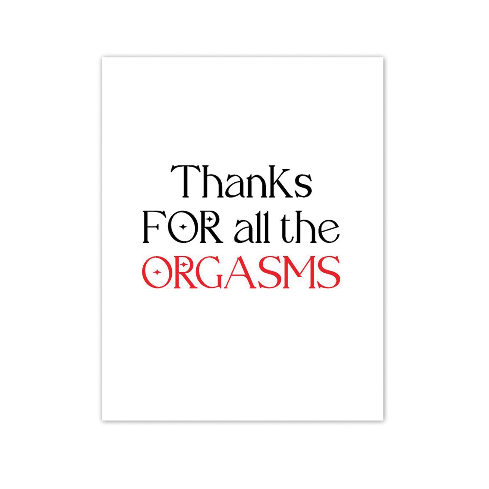 Orgasmic Greeting Card for Cheeky Thank You