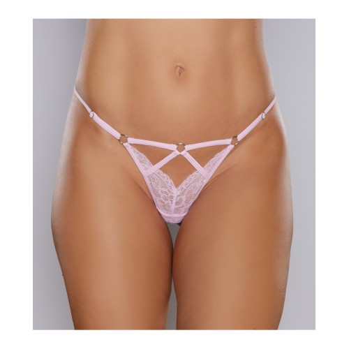 Adore Do Not Disturb Lace Thong Pink