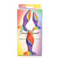 Simply Sweet Rainbow Butt Plug Set