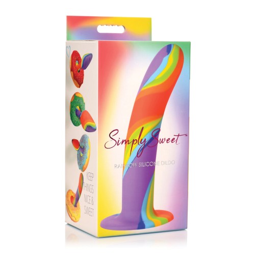 Curve Toys Dildo de Silicona Arcoíris Simply Sweet