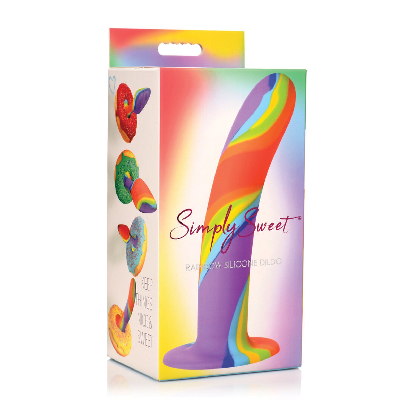 Curve Toys Simply Sweet Rainbow Silicone Dildo