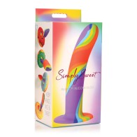 Curve Toys Dildo de Silicona Arcoíris Simply Sweet