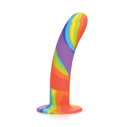 Curve Toys Dildo de Silicona Arcoíris Simply Sweet