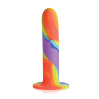 Curve Toys Dildo de Silicona Arcoíris Simply Sweet