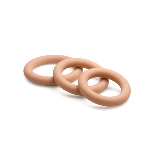 Curve Toys Jock Silicone Cock Ring Set for Customized Pleasure