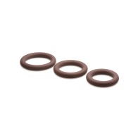 3-Piece Dark Silicone Cock Ring Set