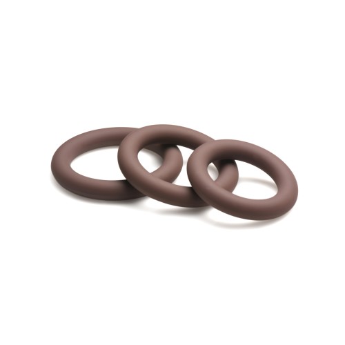 3-Piece Dark Silicone Cock Ring Set