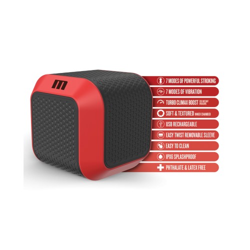 M for Men SlamBox Thrusting Stroker Red for Ultimate Pleasure