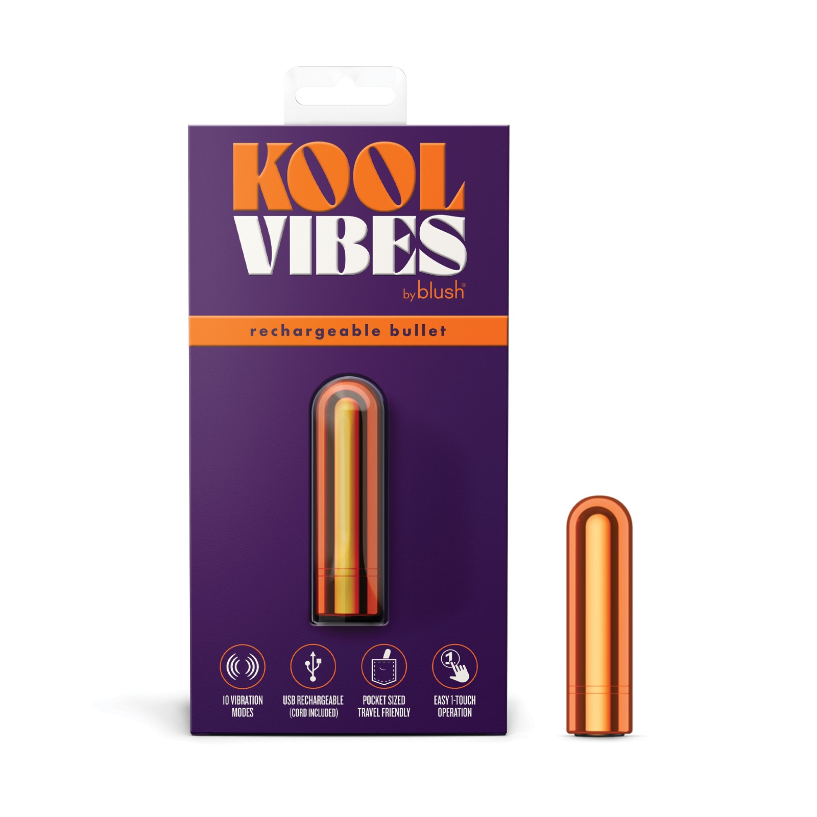 Blush Kool Vibes Mini Rechargeable Bullet - Tangerine