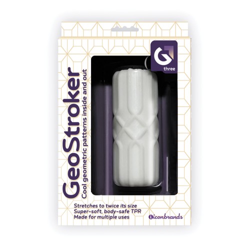 GeoStroker Three Ultra-Soft TPR Stroker White