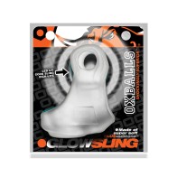 Oxballs Glowsling Cock Sling LED Clear Ice - Light Up Your Pleasure