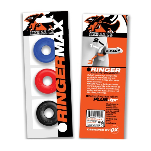 Oxballs Ringer Max 3 Pack Cockrings Multi Color