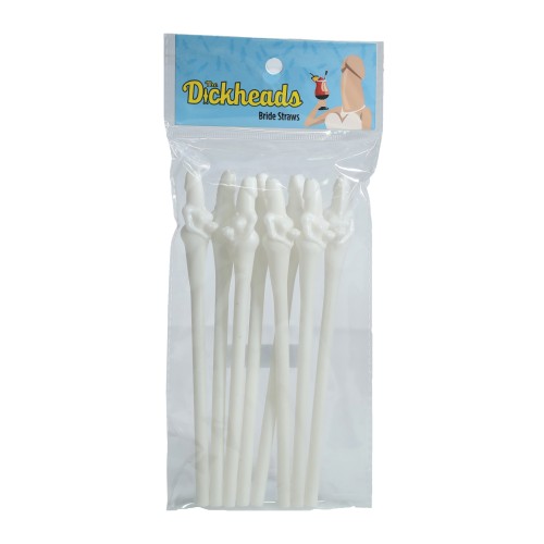 Funny Dickheads Bride Straws