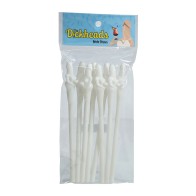 Funny Dickheads Bride Straws