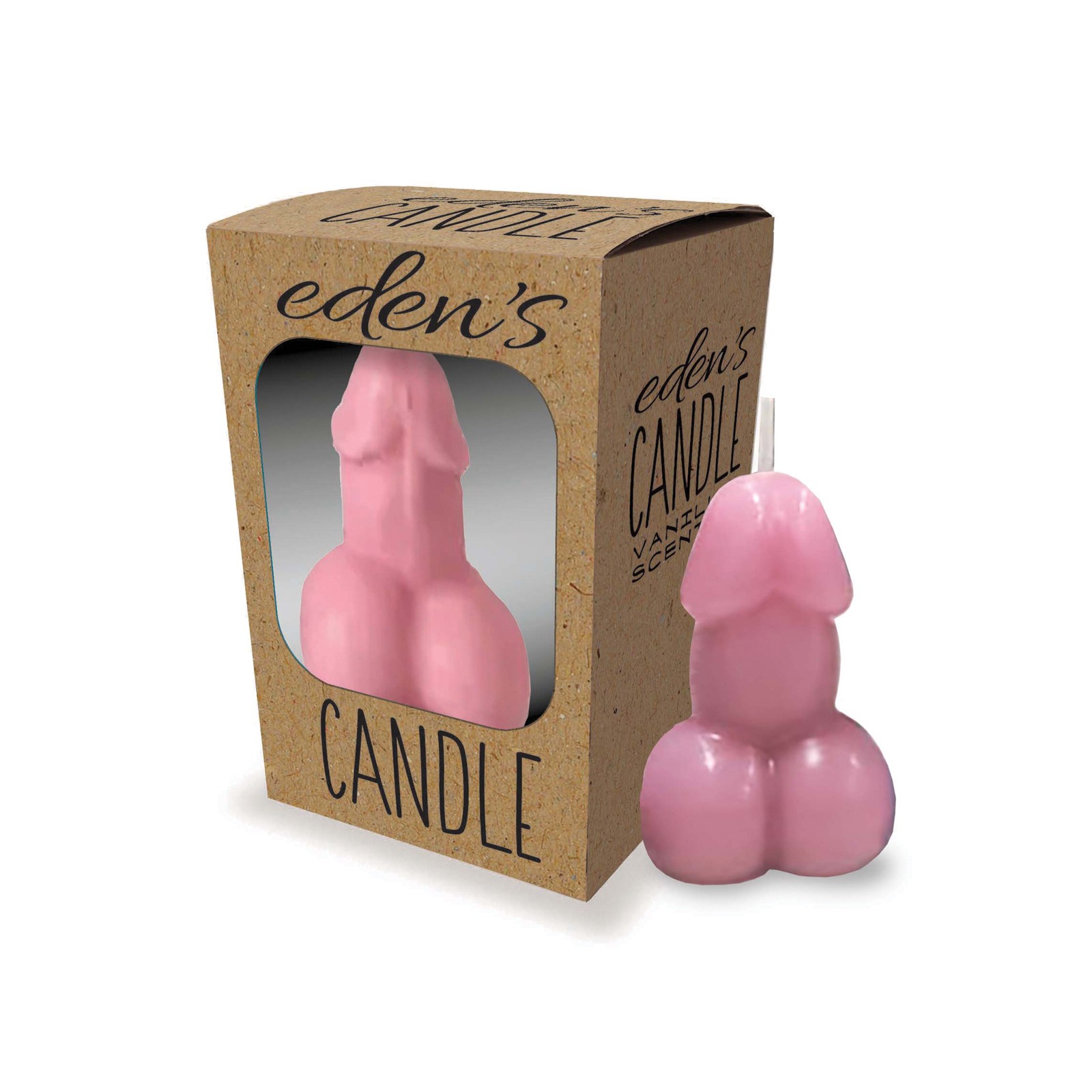 Vela con Forma de Pene de Eden - Rosa - Vainilla